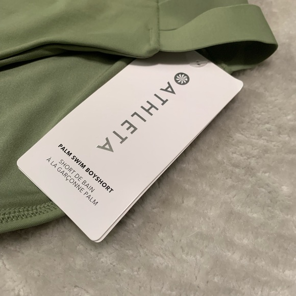NWT Athleta Palm Swim Bikini bottoms Boyshort eucalyptus Olive Green XS - Picture 5 of 5